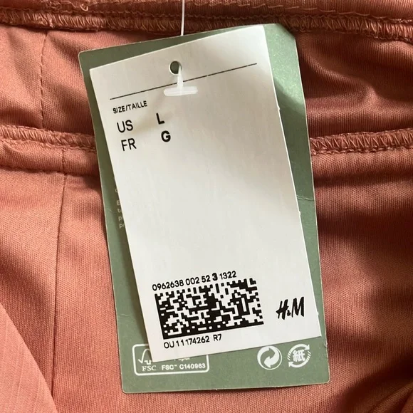 H&M Dusty Pink Maxi Dress Elegant Flowing Design size Large NWT - Picture 3 of 10